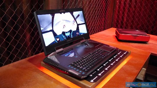 Acer показала мощный игровой ноутбук с изогнутым экраном